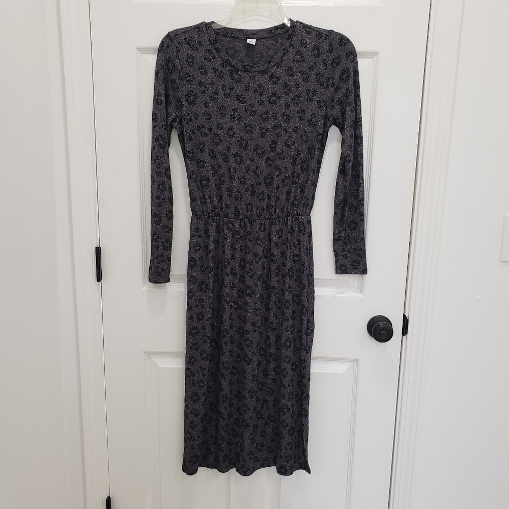 Gray Leopard Print Dress